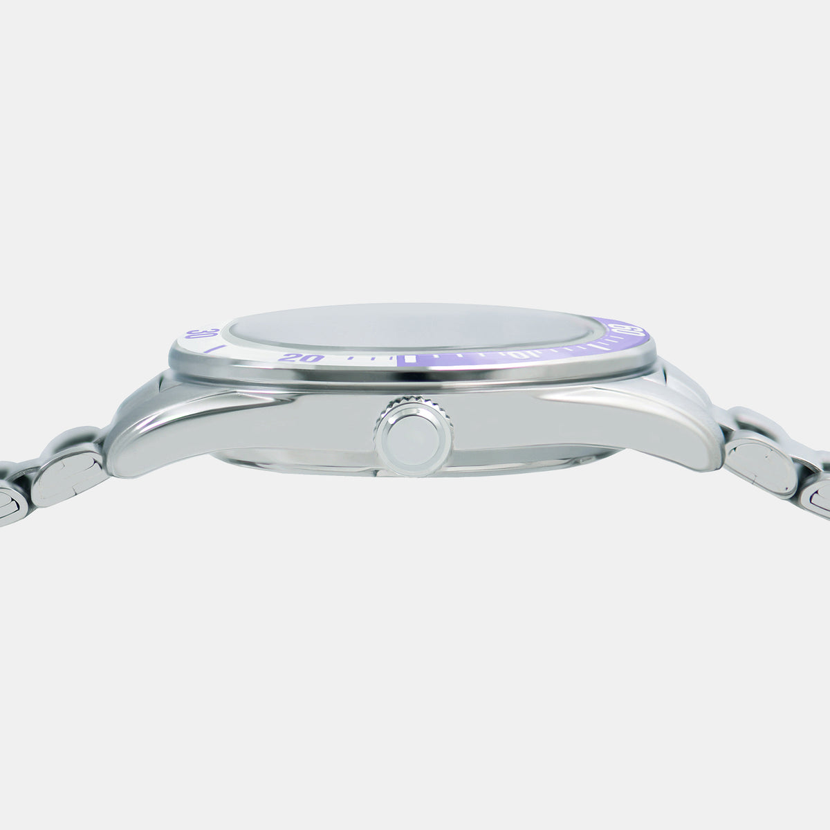 Active Women Quartz Purple Dial Analog Stainless Steel Watch AG8Q69X1