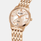 Active Women Quartz Mother Of Pearl Dial Analog Stainless Steel Watch AG8Q72X1
