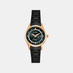 Women Quartz Black Dial Analog Stainless Steel Watch AH7BP8X1
