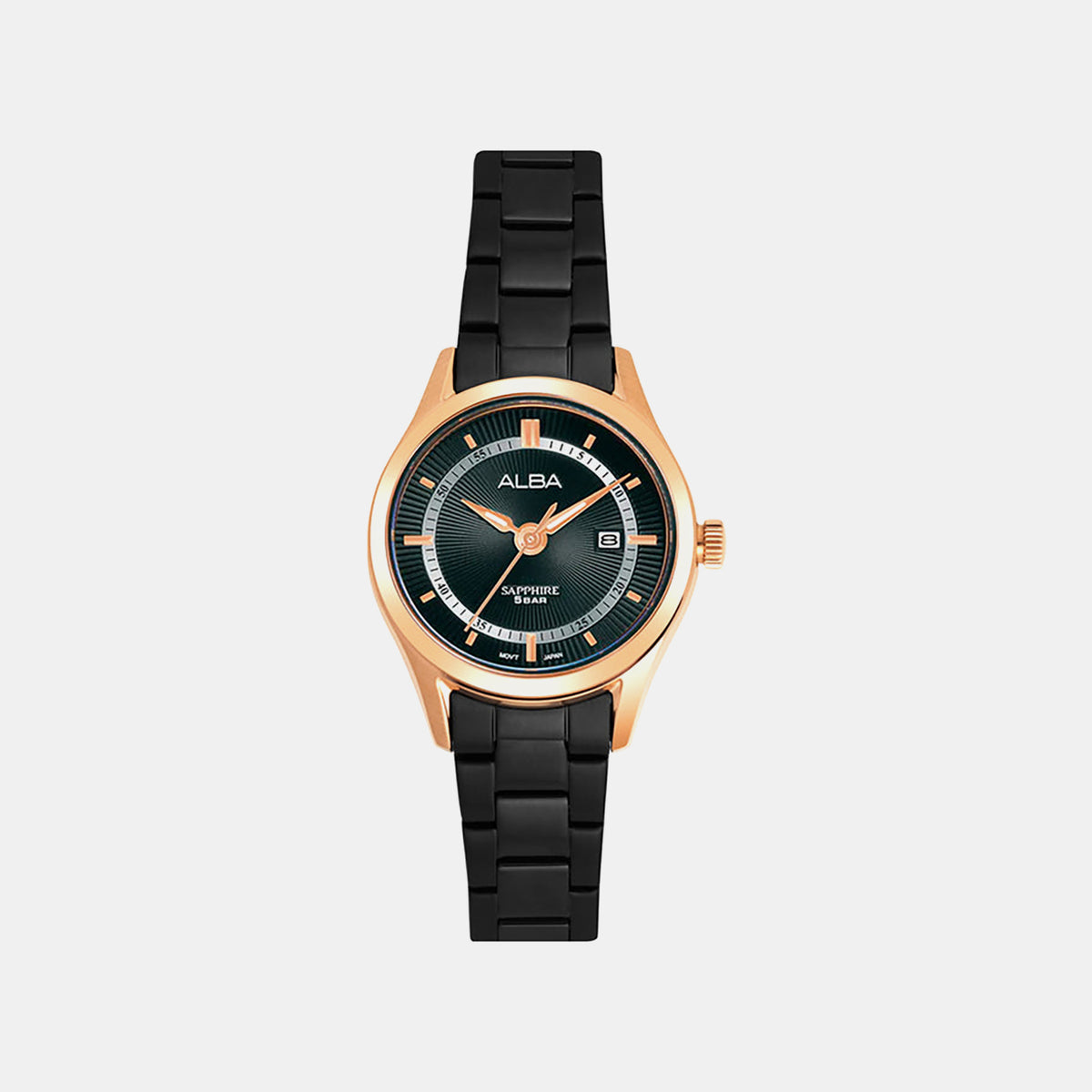 Prestige Women Quartz Black Dial Analog Stainless Steel Watch AH7BP8X1
