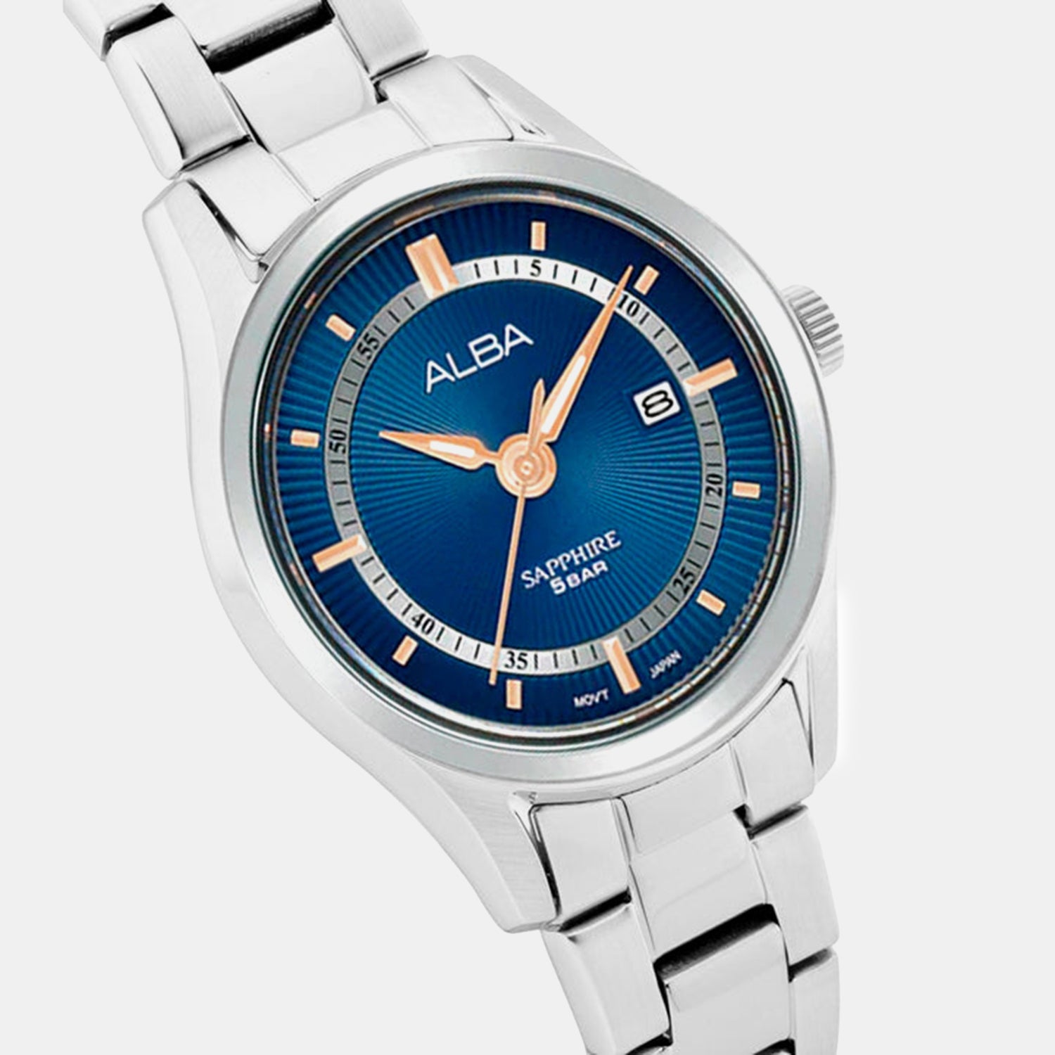 Prestige Women Quartz Blue Dial Analog Stainless Steel Watch AH7BQ5X1