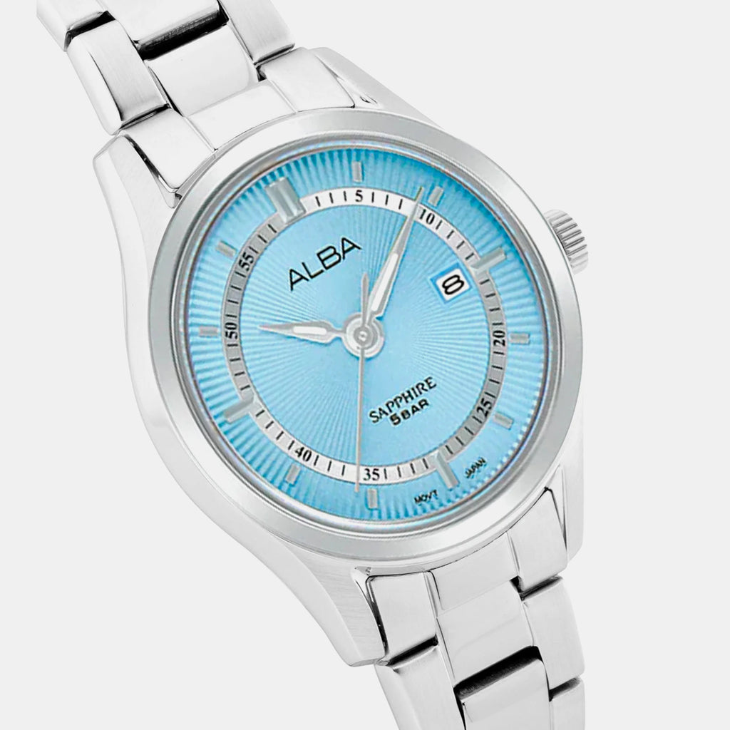 Prestige Women Quartz Blue Dial Analog Stainless Steel Watch AH7BQ9X1
