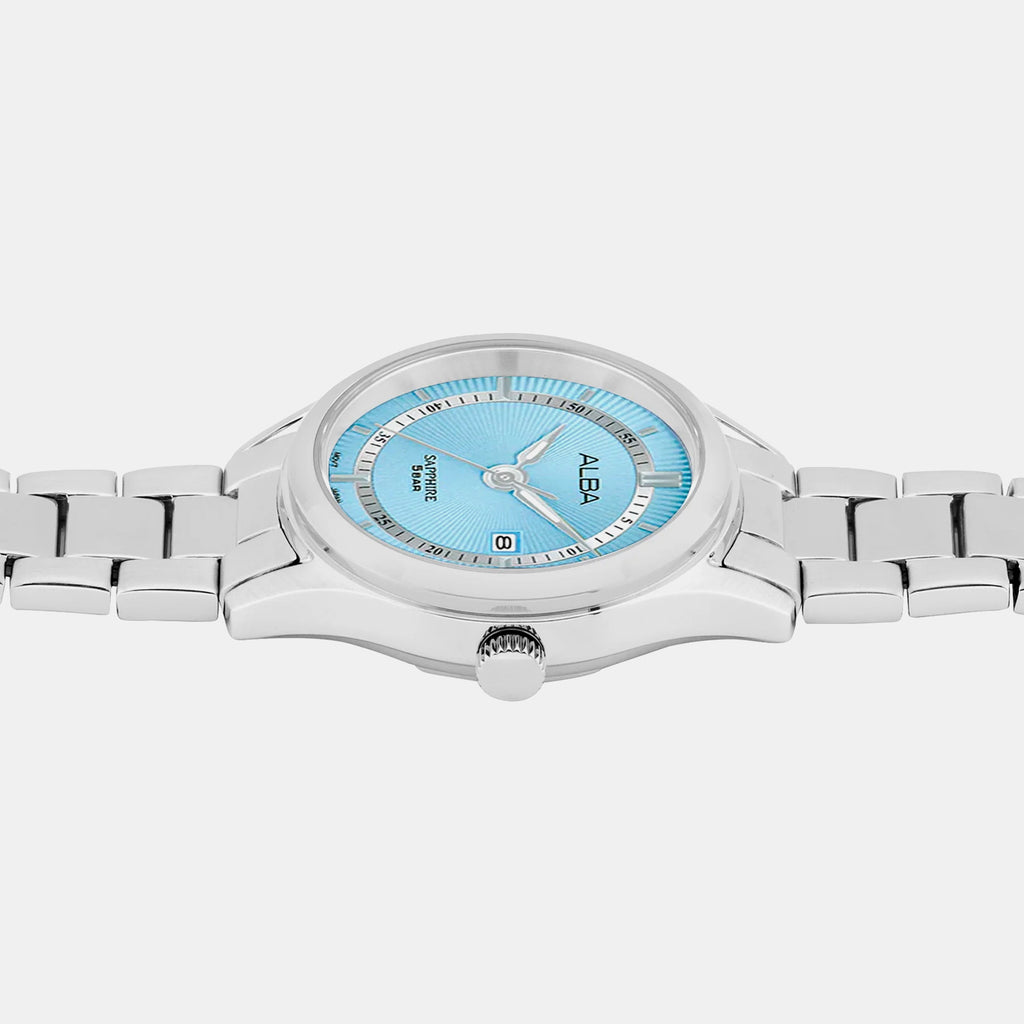 Prestige Women Quartz Blue Dial Analog Stainless Steel Watch AH7BQ9X1