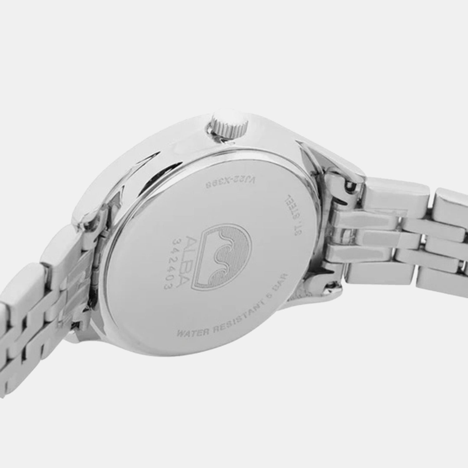 Women Quartz Blue Dial Analog Stainless Steel Watch AH7BU3X1