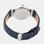 Fashion Women Quartz Blue Dial Analog Leather Watch AH7BW9X1