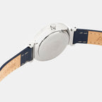 Fashion Women Quartz Blue Dial Analog Leather Watch AH7BW9X1