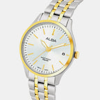 Women Quartz Silver Dial Analog Stainless Steel Watch AH7CF0X1