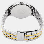 Women Quartz Silver Dial Analog Stainless Steel Watch AH7CF0X1