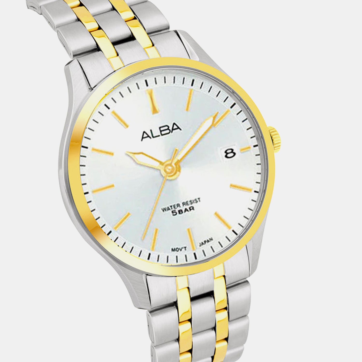 Women Quartz Silver Dial Analog Stainless Steel Watch AH7CF0X1