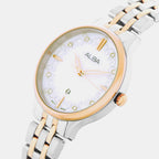 Women Quartz Mother Of Pearl Dial Analog Stainless Steel Watch AH7CR2X1