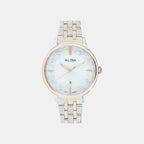 Women Quartz Mother Of Pearl Dial Analog Stainless Steel Watch AH7CR2X1