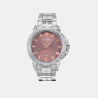 Women Quartz Brown Dial Analog Stainless Steel Watch AH7CX5X1