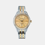 Prestige Women Quartz Gold Dial Analog Stainless Steel Watch AH7CY2X1