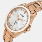 Fashion Women Quartz Mother Of Pearl Dial Analog Stainless Steel Watch AH7DV0X1