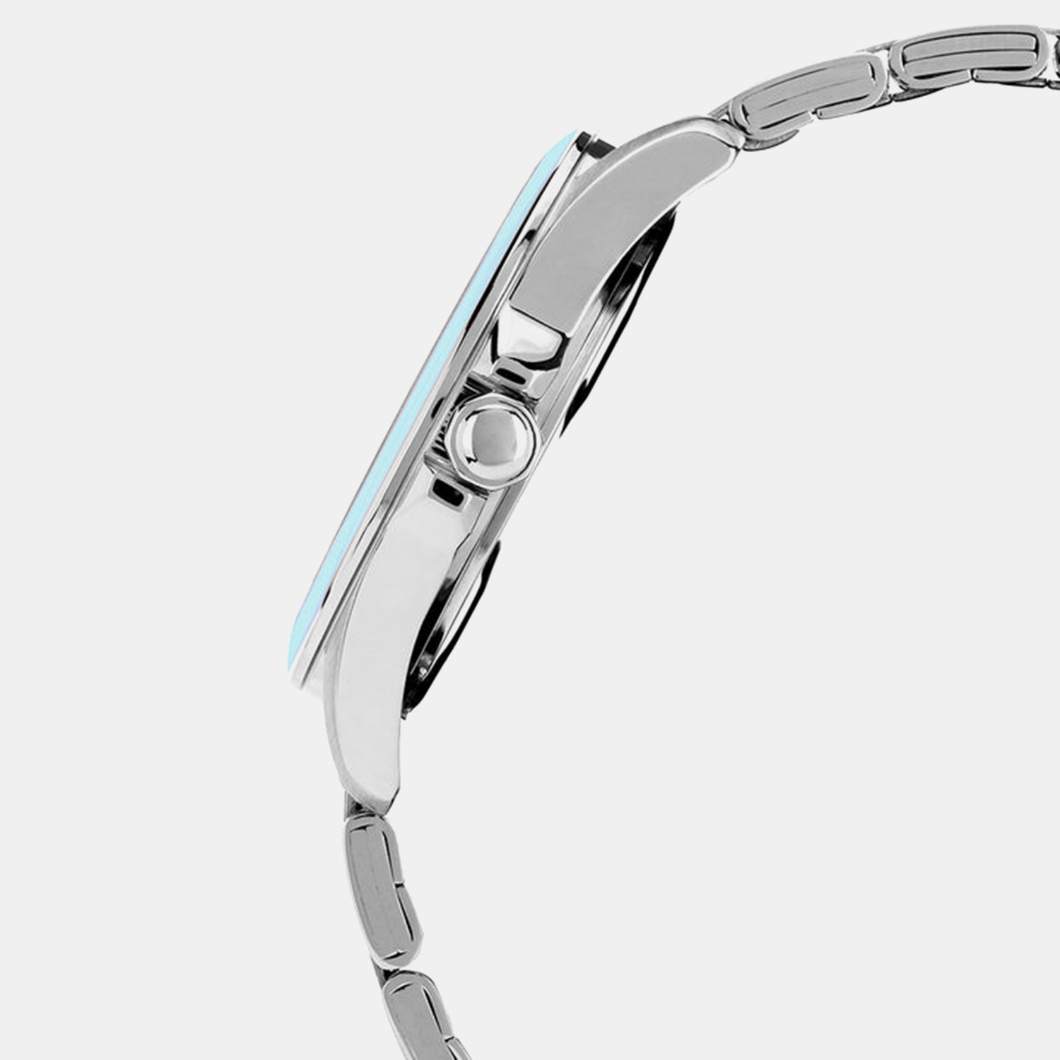 Fashion Women Quartz Blue Dial Analog Stainless Steel Watch AH7DV9X1