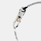 Fashion Women Quartz Peach Dial Analog Stainless Steel Watch AH7EA2X1