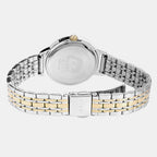 Fashion Women Quartz Champagne Dial Analog Stainless Steel Watch AH7EA4X1
