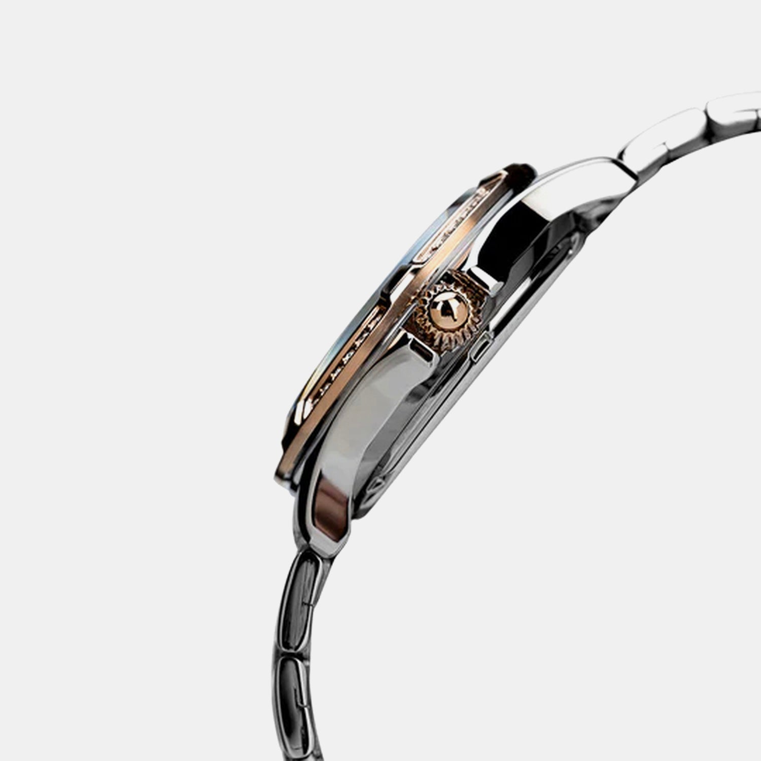 Women Quartz Pink Dial Analog Stainless Steel Watch AH7ED8X1