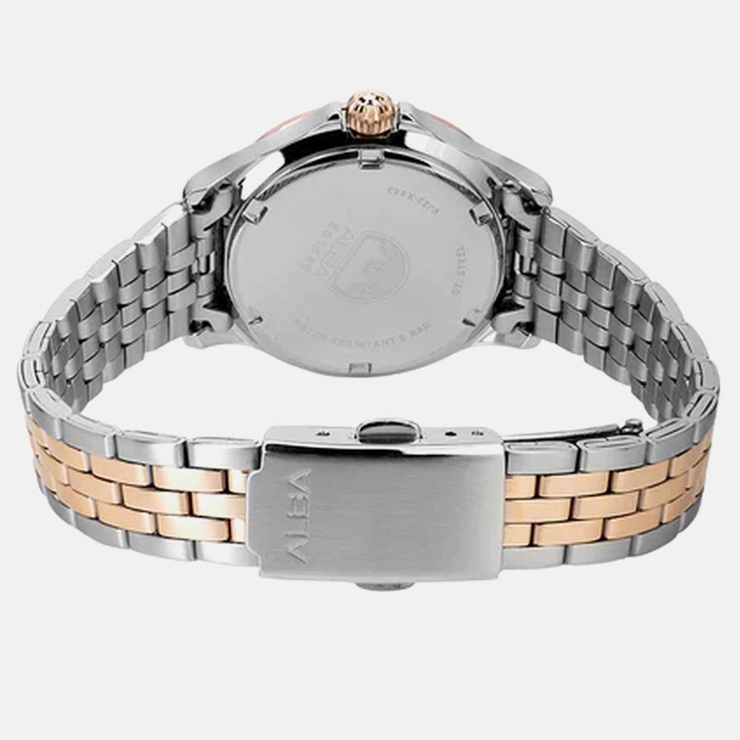 Women Quartz Pink Dial Analog Stainless Steel Watch AH7ED8X1