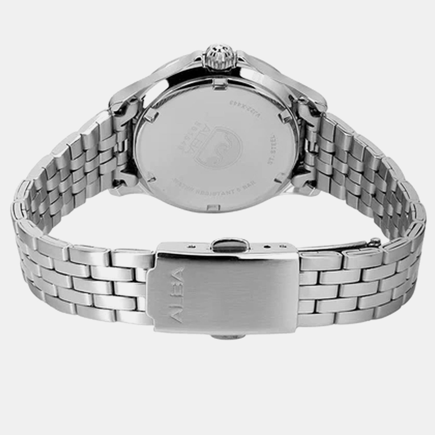 Women Quartz Blue Dial Analog Stainless Steel Watch AH7EE3X1