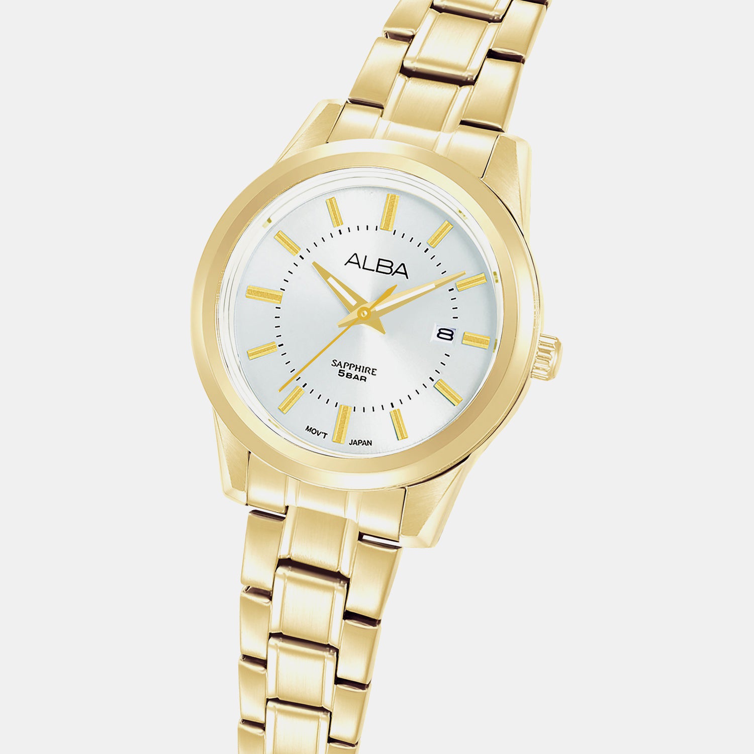 Women Quartz Silver Dial Analog Stainless Steel Watch AH7EE6X1