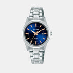 Prestige Women Quartz Blue Dial Analog Stainless Steel Watch AH7EE9X1