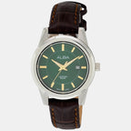 Prestige Women Quartz Green Dial Analog Leather Watch AH7EF5X1