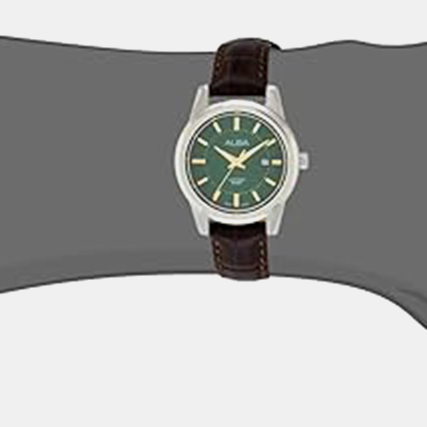 Prestige Women Quartz Green Dial Analog Leather Watch AH7EF5X1