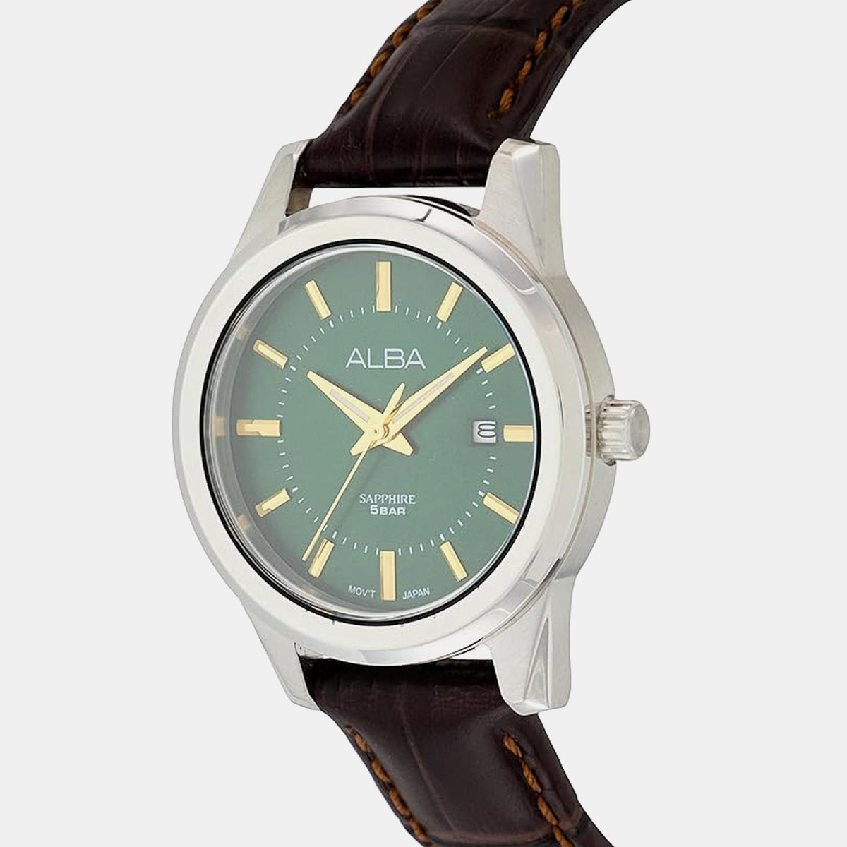 Prestige Women Quartz Green Dial Analog Leather Watch AH7EF5X1