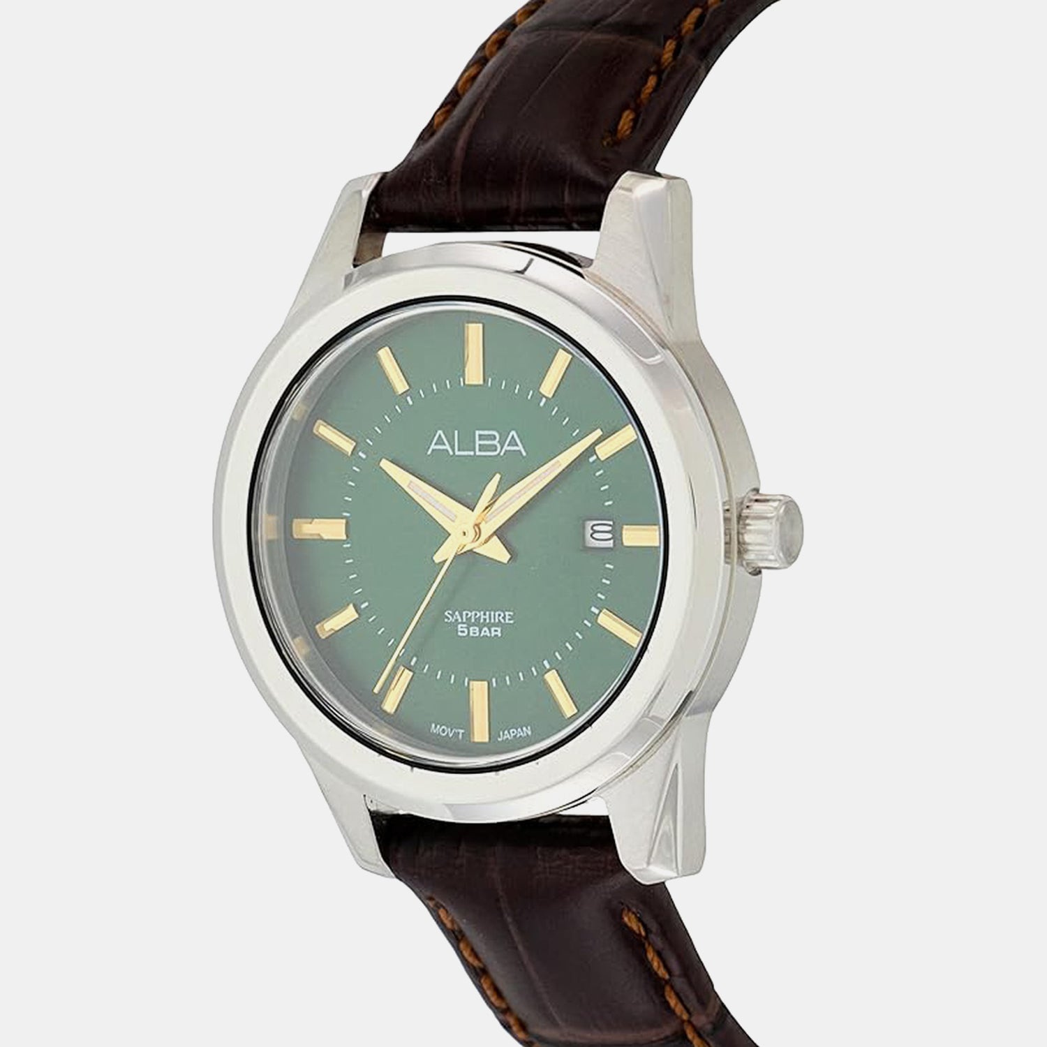 Prestige Women Quartz Green Dial Analog Leather Watch AH7EF5X1