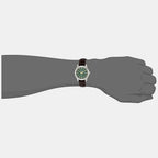 Prestige Women Quartz Green Dial Analog Leather Watch AH7EF5X1