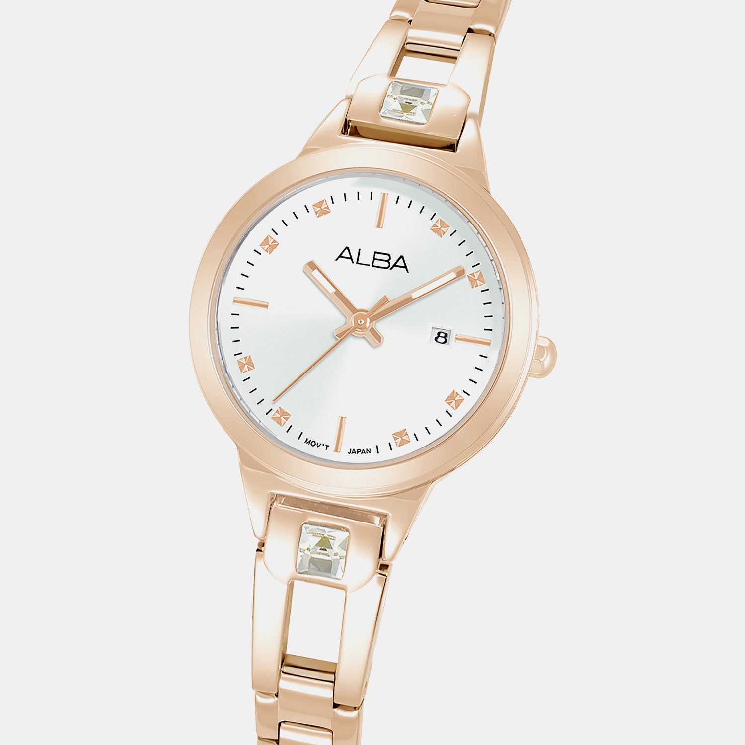 Women Quartz Silver Dial Analog Stainless Steel Watch AH7EH4X1