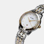 Fashion Women Quartz Silver Dial Analog Stainless Steel Watch AH7EM4X1