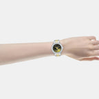 Fashion Women Quartz Multicolour Dial Analog Stainless Steel Watch AH7ET7X1