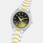 Fashion Women Quartz Multicolour Dial Analog Stainless Steel Watch AH7ET7X1