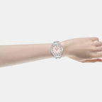 Fashion Women Quartz Mother Of Pearl Dial Analog Stainless Steel Watch AH7EW9X1