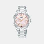 Fashion Women Quartz Mother Of Pearl Dial Analog Stainless Steel Watch AH7EW9X1