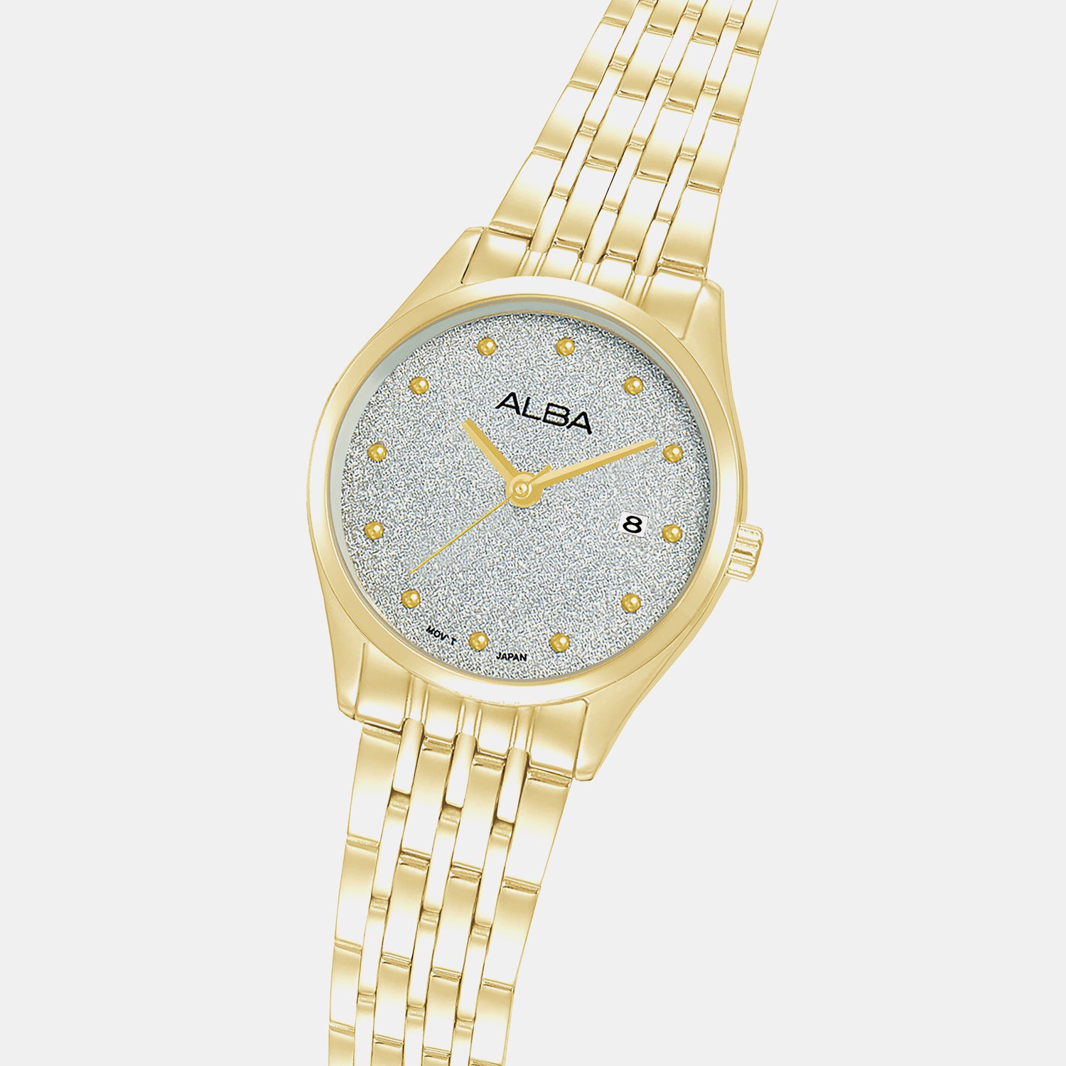 Women Quartz Silver Dial Analog Stainless Steel Watch AH7EY4X1