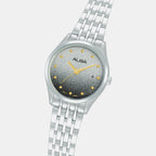 Women Quartz Black Dial Analog Stainless Steel Watch AH7EZ1X1