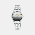Women Quartz Black Dial Analog Stainless Steel Watch AH7EZ1X1