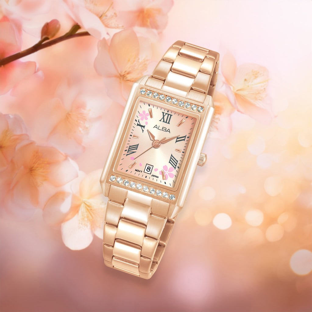 Signa Women Quartz Gold Dial Analog Stainless Steel Watch AH7EZ8X1