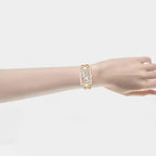 Signa Women Quartz Gold Dial Analog Stainless Steel Watch AH7EZ8X1