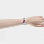 Signa Women Quartz Red Dial Analog Stainless Steel Watch AH7FA5X1