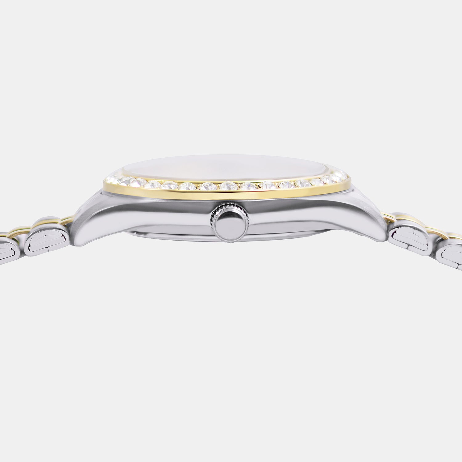 Fashion Women Quartz Silver Dial Analog Stainless Steel Watch AH7FD8X1