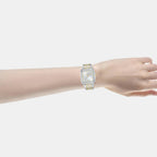Fashion Women Quartz Silver Dial Analog Stainless Steel Watch AH7FE7X1