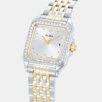 Fashion Women Quartz Silver Dial Analog Stainless Steel Watch AH7FE7X1