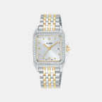 Fashion Women Quartz Silver Dial Analog Stainless Steel Watch AH7FE7X1