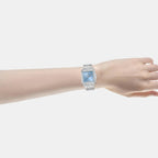 Fashion Women Quartz Silver Dial Analog Stainless Steel Watch AH7FF1X1