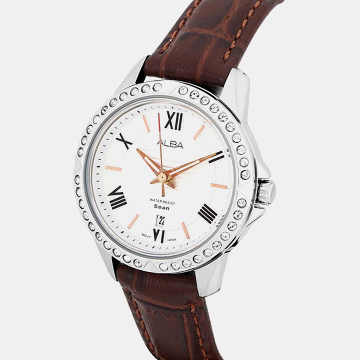 Prestige Women Quartz White Dial Analog Leather Watch AH7X03X1