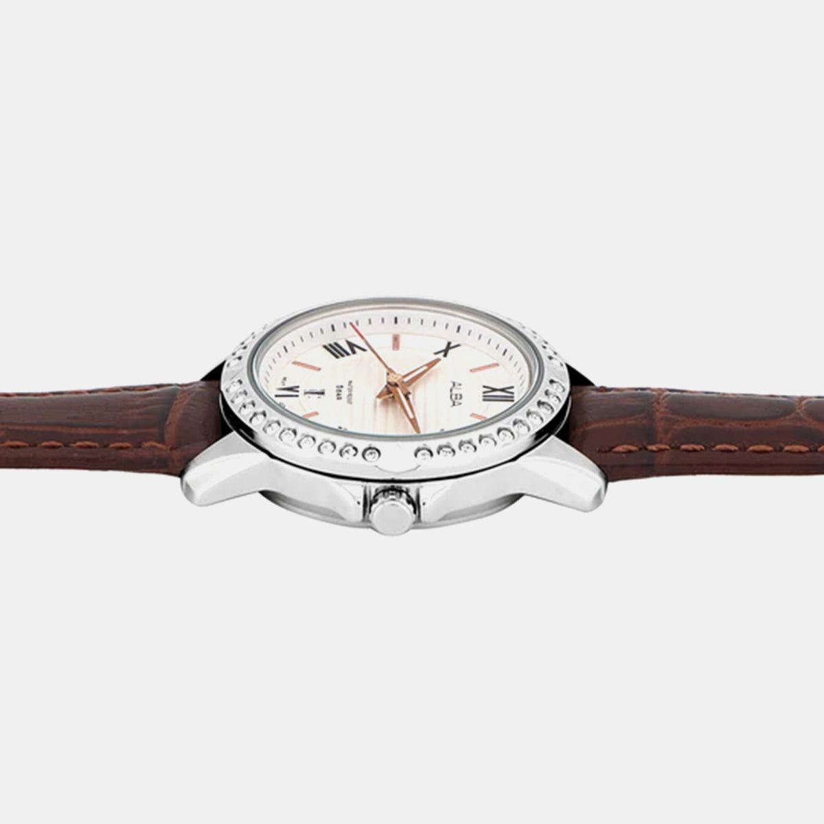Prestige Women Quartz White Dial Analog Leather Watch AH7X03X1